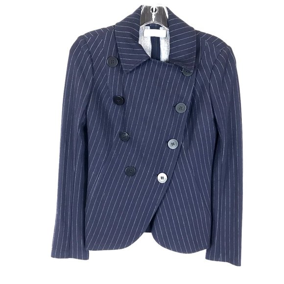 Bailey 44 Striped Asymmetric Button Blazer Jacket - Picture 1 of 3